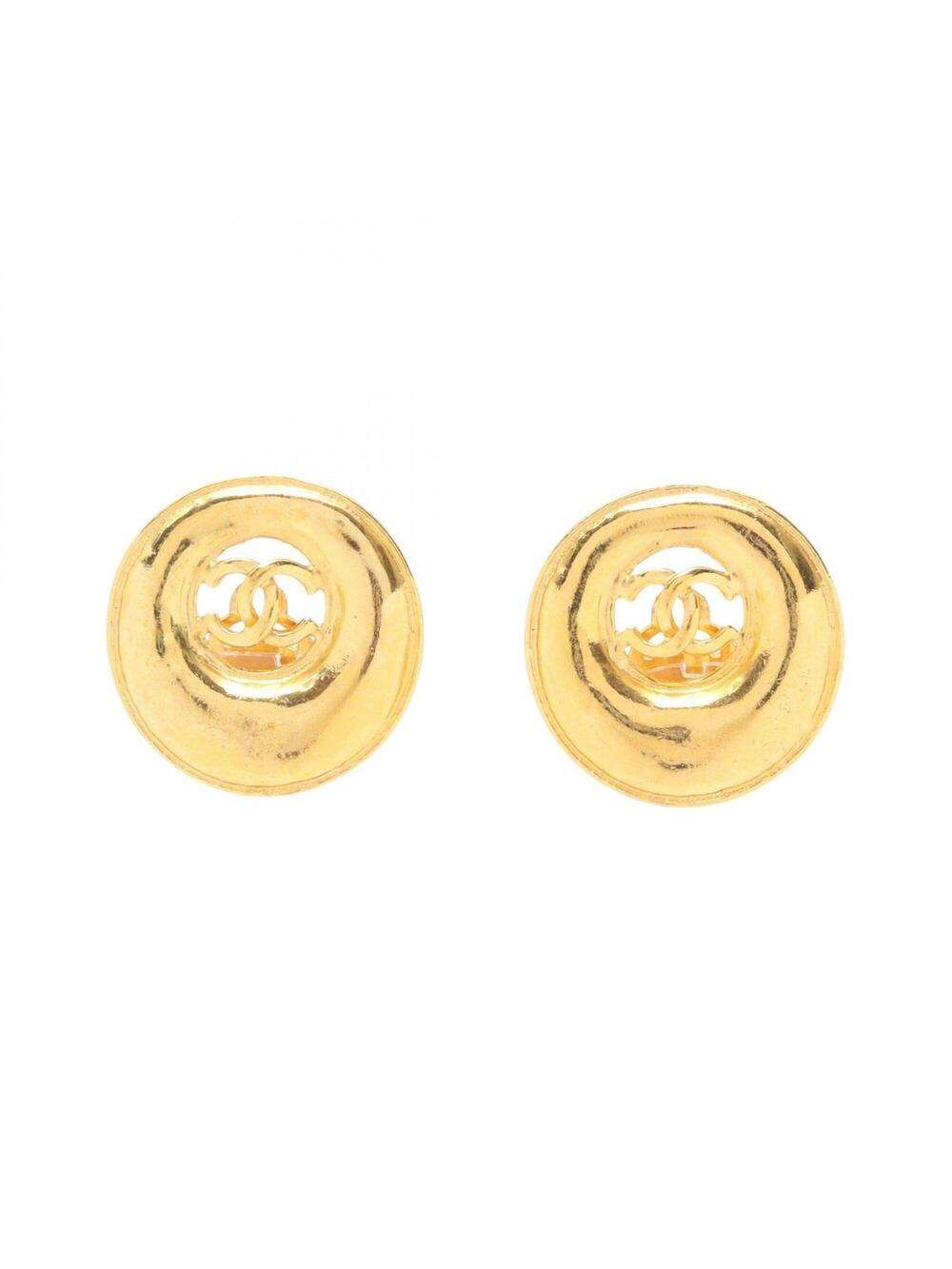 Chanel Cc Logo Clip-On Earrings Metal #351480C77B